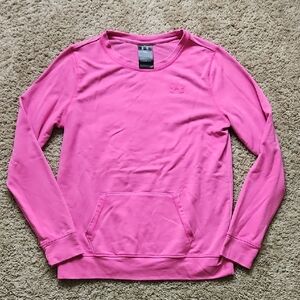 Under Armour Pink Long Sleeve Sweatshirt, Size Not Listed, But Fits M-L